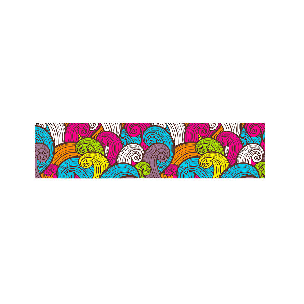 Colorful Surfing Wave Pattern Print Bed Runner