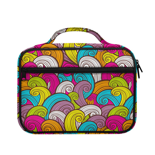 Colorful Surfing Wave Pattern Print Briefcase Bible Bag