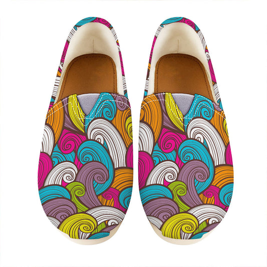 Colorful Surfing Wave Pattern Print Casual Shoes