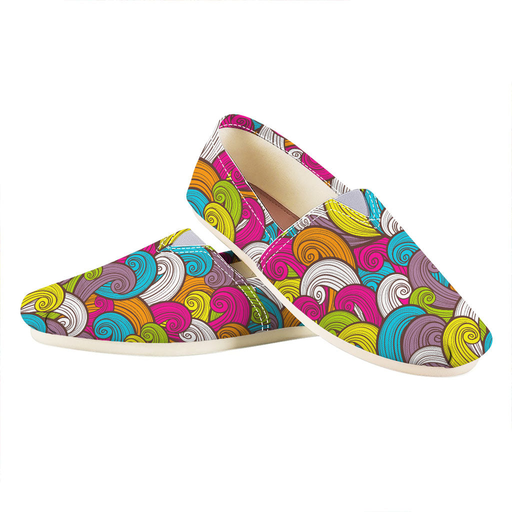 Colorful Surfing Wave Pattern Print Casual Shoes