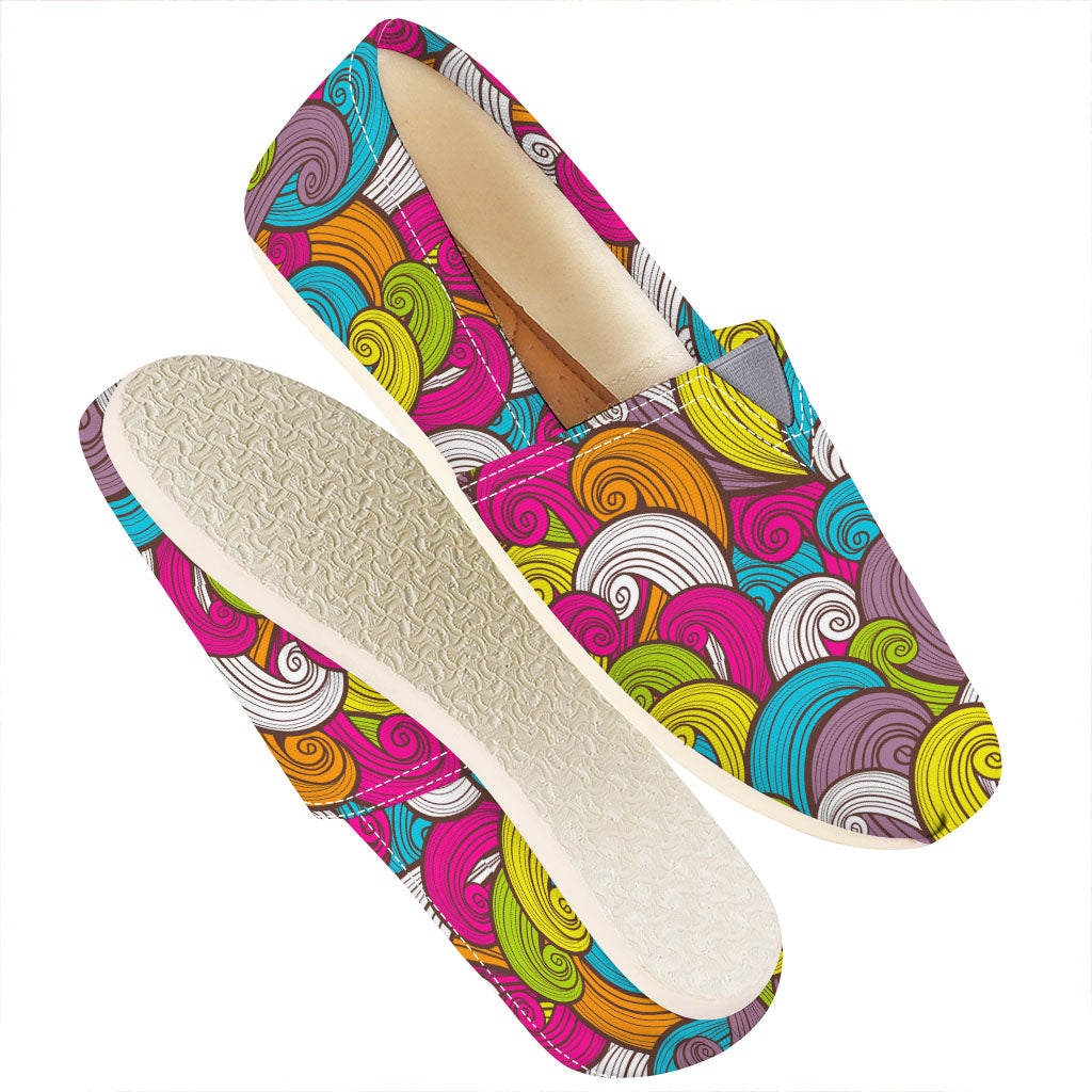 Colorful Surfing Wave Pattern Print Casual Shoes