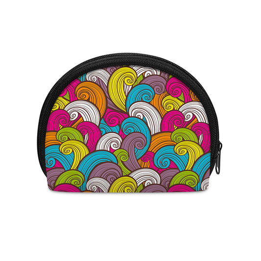 Colorful Surfing Wave Pattern Print Coin Purse