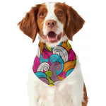 Colorful Surfing Wave Pattern Print Dog Bandana