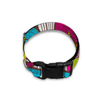 Colorful Surfing Wave Pattern Print Dog Collar