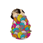 Colorful Surfing Wave Pattern Print Dog Zip Up Jacket