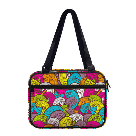 Colorful Surfing Wave Pattern Print Double Strap Bible Bag
