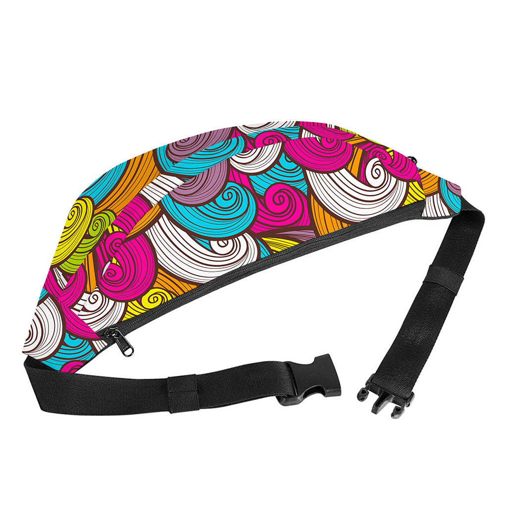 Colorful Surfing Wave Pattern Print Fanny Pack