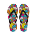 Colorful Surfing Wave Pattern Print Flip Flops