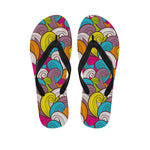 Colorful Surfing Wave Pattern Print Flip Flops