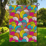 Colorful Surfing Wave Pattern Print Garden Flag