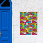 Colorful Surfing Wave Pattern Print Garden Flag