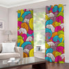 Colorful Surfing Wave Pattern Print Grommet Curtains