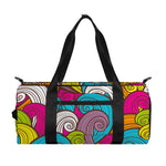 Colorful Surfing Wave Pattern Print Gym Bag