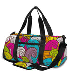 Colorful Surfing Wave Pattern Print Gym Bag