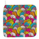 Colorful Surfing Wave Pattern Print Hand Towel