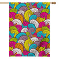 Colorful Surfing Wave Pattern Print House Flag