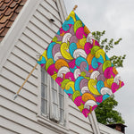 Colorful Surfing Wave Pattern Print House Flag