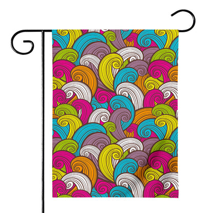 Colorful Surfing Wave Pattern Print House Flag