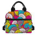 Colorful Surfing Wave Pattern Print Insulated Lunch Bag