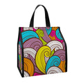Colorful Surfing Wave Pattern Print Insulated Lunch Tote