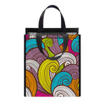 Colorful Surfing Wave Pattern Print Insulated Lunch Tote