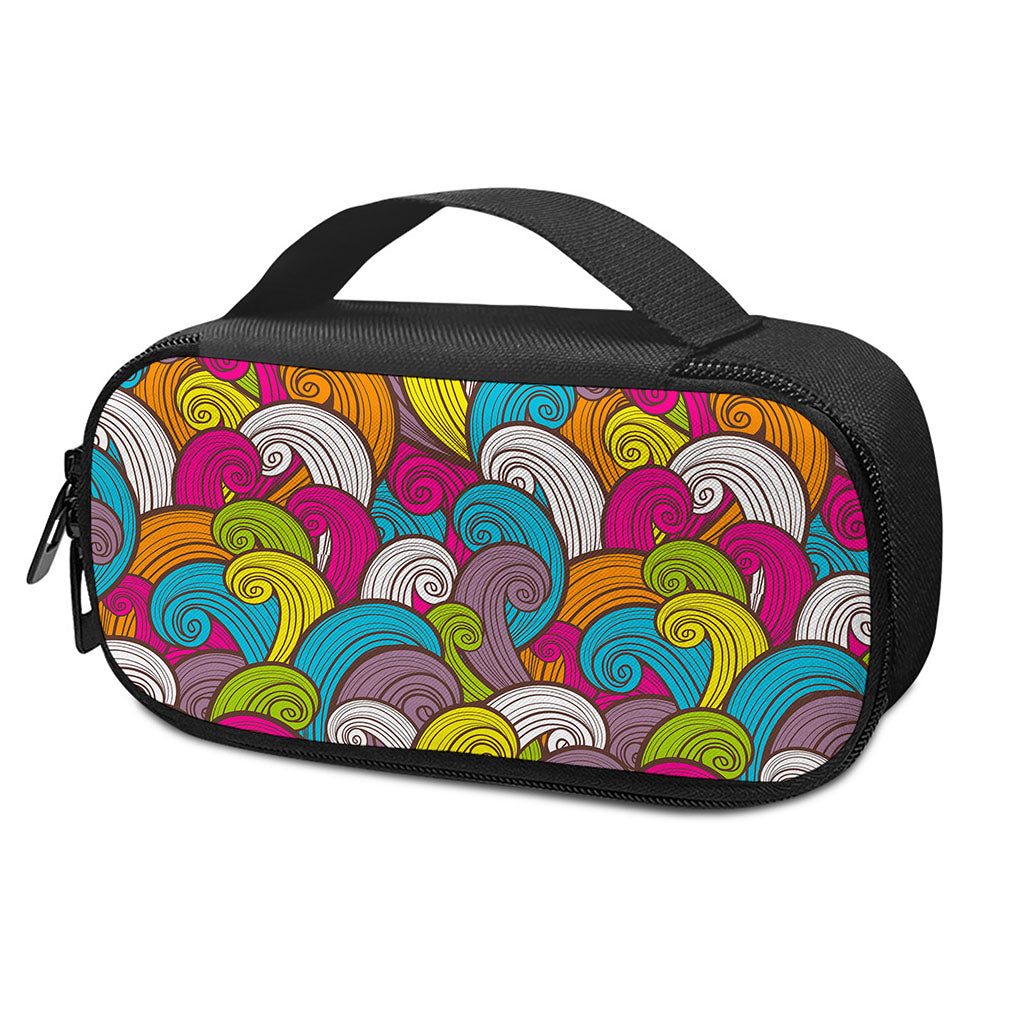 Colorful Surfing Wave Pattern Print Insulin Cooler Travel Case