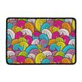 Colorful Surfing Wave Pattern Print Kitchen Mat