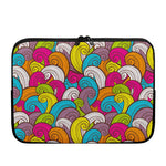 Colorful Surfing Wave Pattern Print Laptop Sleeve