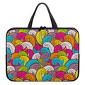 Colorful Surfing Wave Pattern Print Laptop Sleeve With Handle