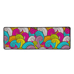 Colorful Surfing Wave Pattern Print Long Kitchen Mat
