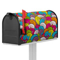 Colorful Surfing Wave Pattern Print Mailbox Cover