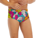 Colorful Surfing Wave Pattern Print Men's Briefs