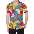 Colorful Surfing Wave Pattern Print Men's Shirt