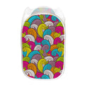 Colorful Surfing Wave Pattern Print Mesh Laundry Hamper