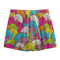 Colorful Surfing Wave Pattern Print Mesh Shorts