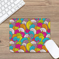 Colorful Surfing Wave Pattern Print Mouse Pad