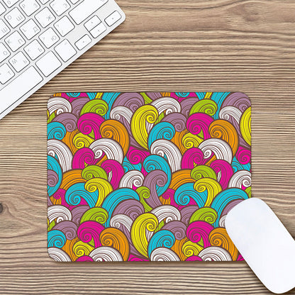 Colorful Surfing Wave Pattern Print Mouse Pad