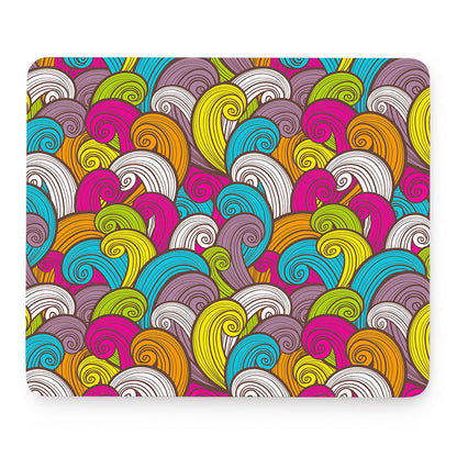 Colorful Surfing Wave Pattern Print Mouse Pad