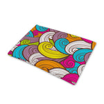 Colorful Surfing Wave Pattern Print Pet Cooling Mat Cover