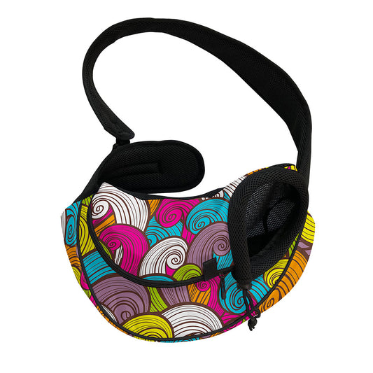 Colorful Surfing Wave Pattern Print Pet Sling Carrier