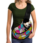 Colorful Surfing Wave Pattern Print Pet Sling Carrier