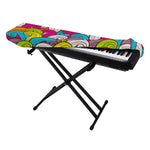 Colorful Surfing Wave Pattern Print Piano Keyboard Cover