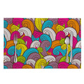 Colorful Surfing Wave Pattern Print Placemat