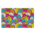 Colorful Surfing Wave Pattern Print Polyester Doormat