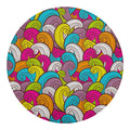Colorful Surfing Wave Pattern Print Round Blanket
