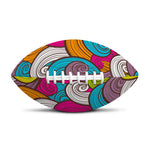 Colorful Surfing Wave Pattern Print Rugby Ball