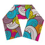 Colorful Surfing Wave Pattern Print Scarf