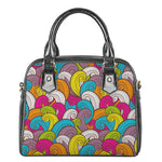 Colorful Surfing Wave Pattern Print Shoulder Handbag