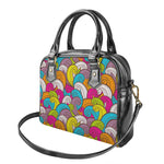 Colorful Surfing Wave Pattern Print Shoulder Handbag