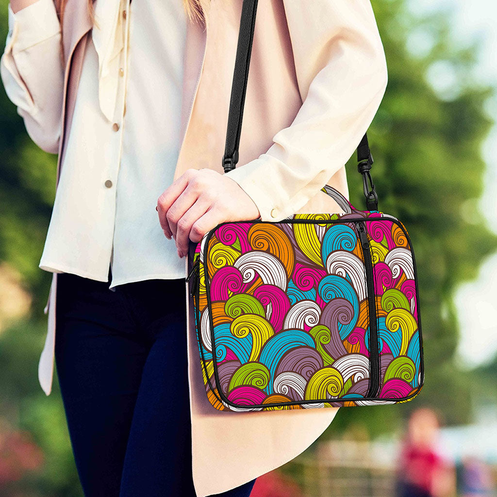 Colorful Surfing Wave Pattern Print Shoulder Strap Bible Bag